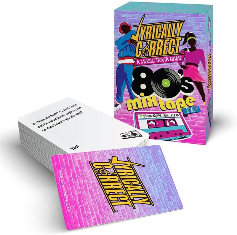 Lyrically Correct Store '80s Mixtape Music Trivia Card Game - Hip Hop, R&B, Funk, and Pop Edition - Finish The Lyrics Challenge, Fun for Adults, Party or Family Night - Image 2